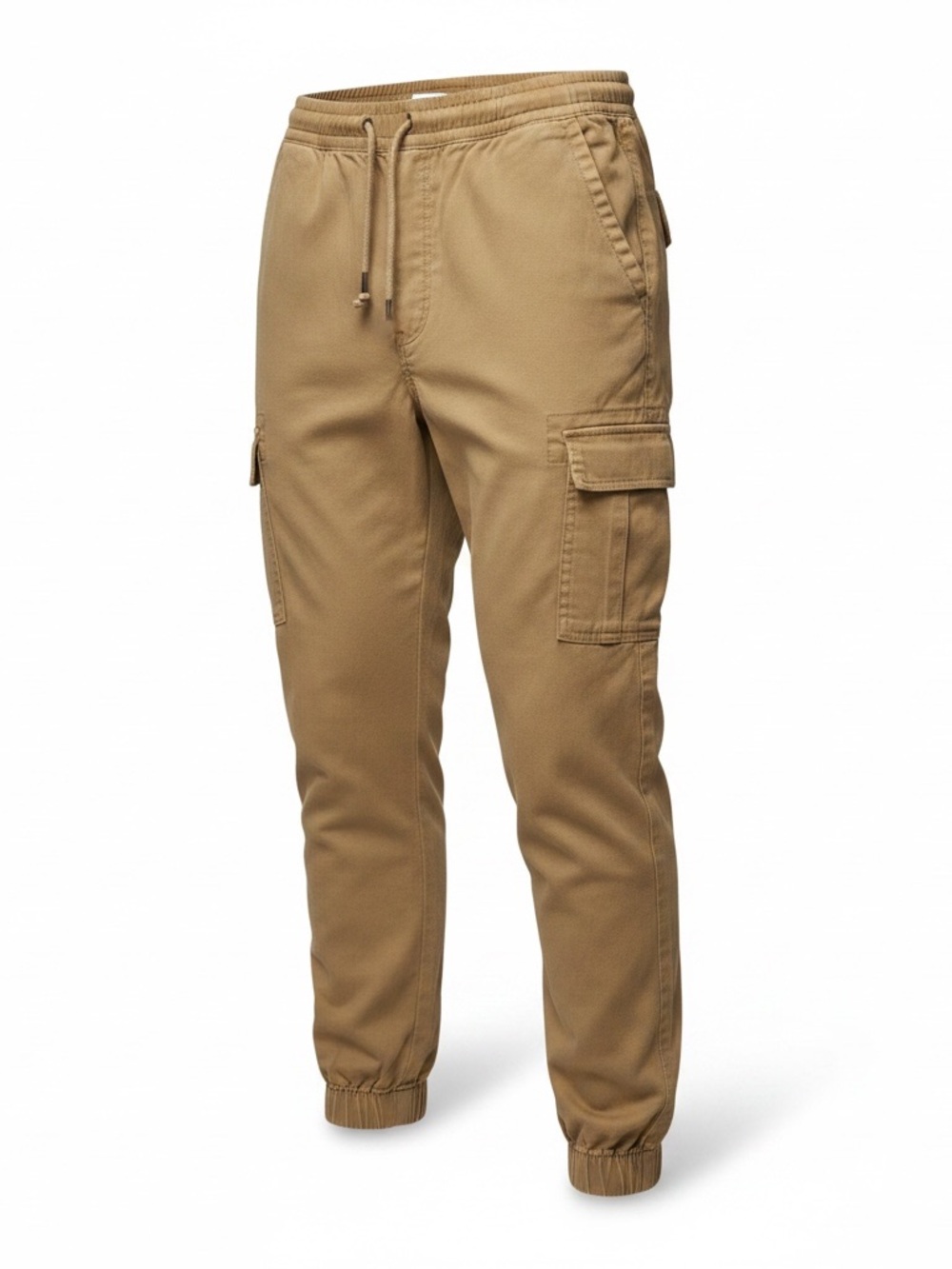 Urban Pipeline Cargo Camel Tan 6 Pocket Elastic Drawstring Jogger Pants-Med(32W)